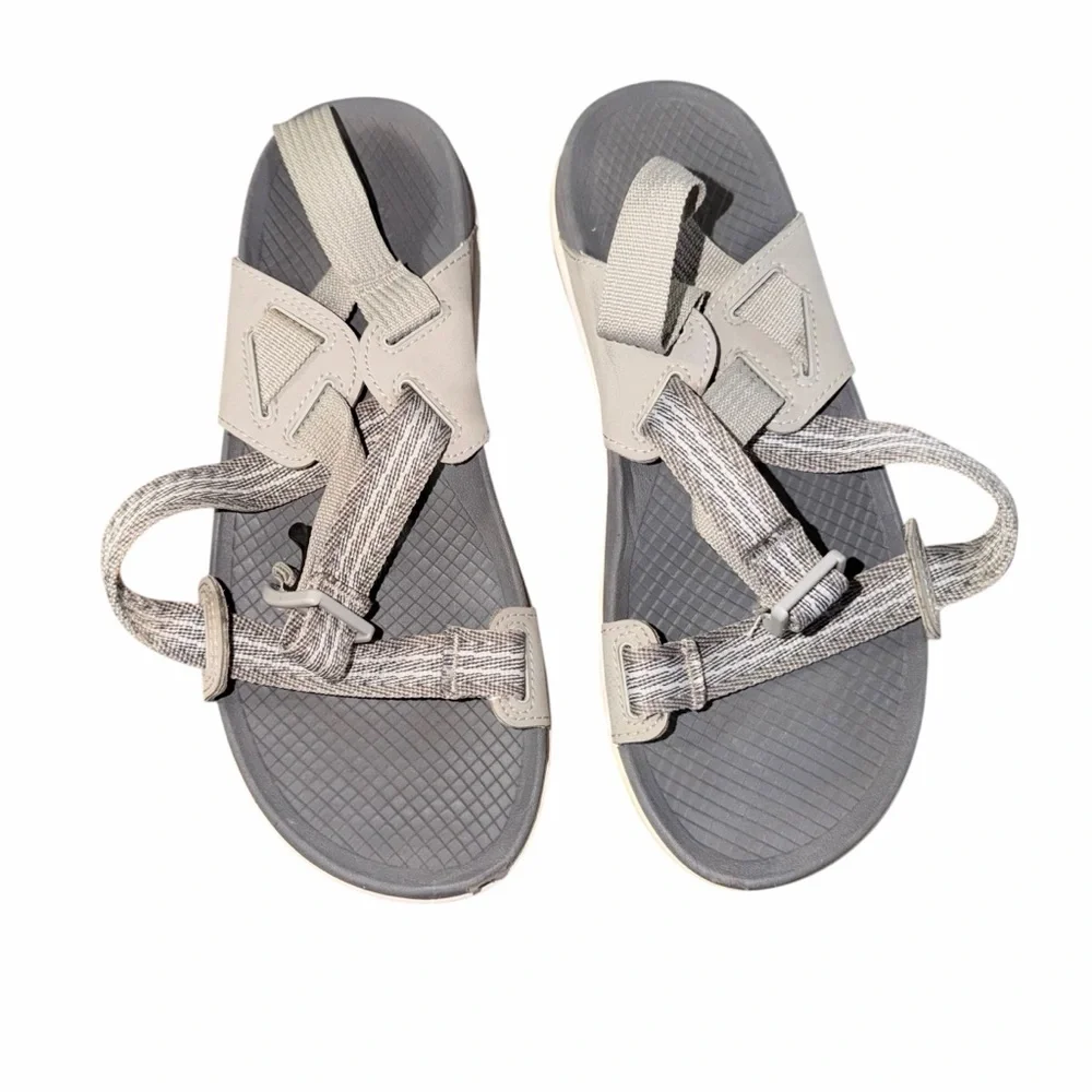 Chaco Lowdown Sandals Women’s Size 8 Gray Lightweight Travel Casual